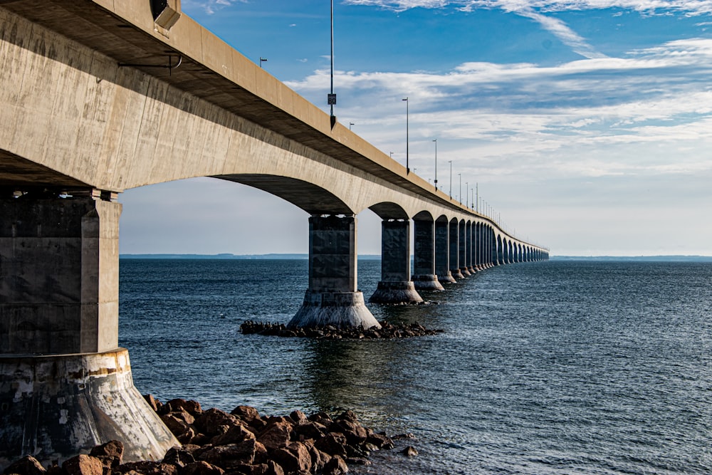 a large bridge over a large body of water