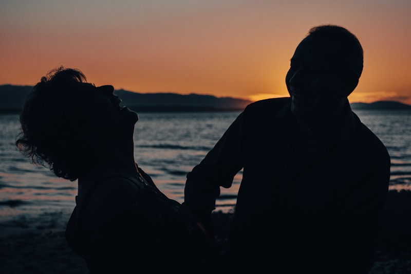 Couple by waterfront