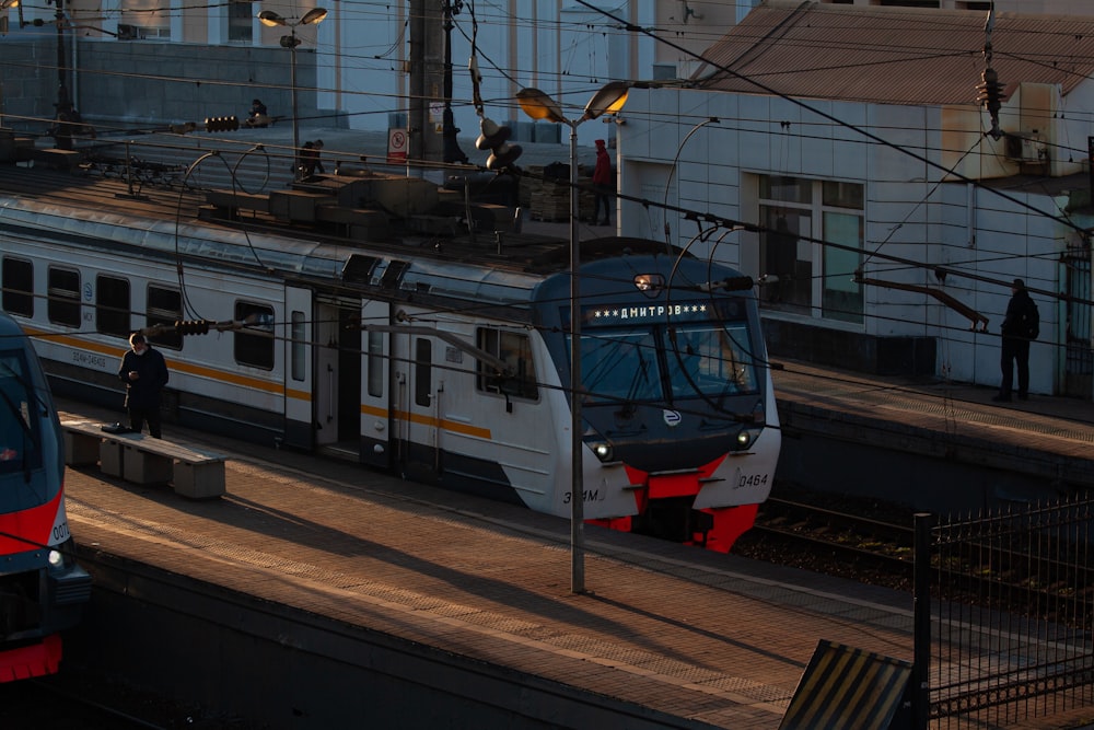 a couple of trains that are on some tracks