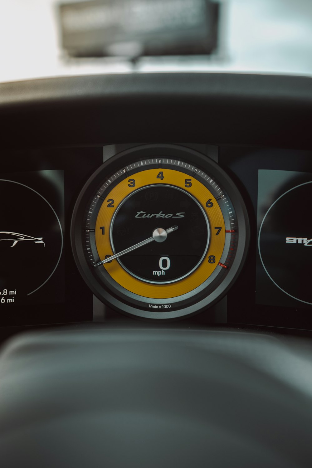 a close up of a speedometer on a car