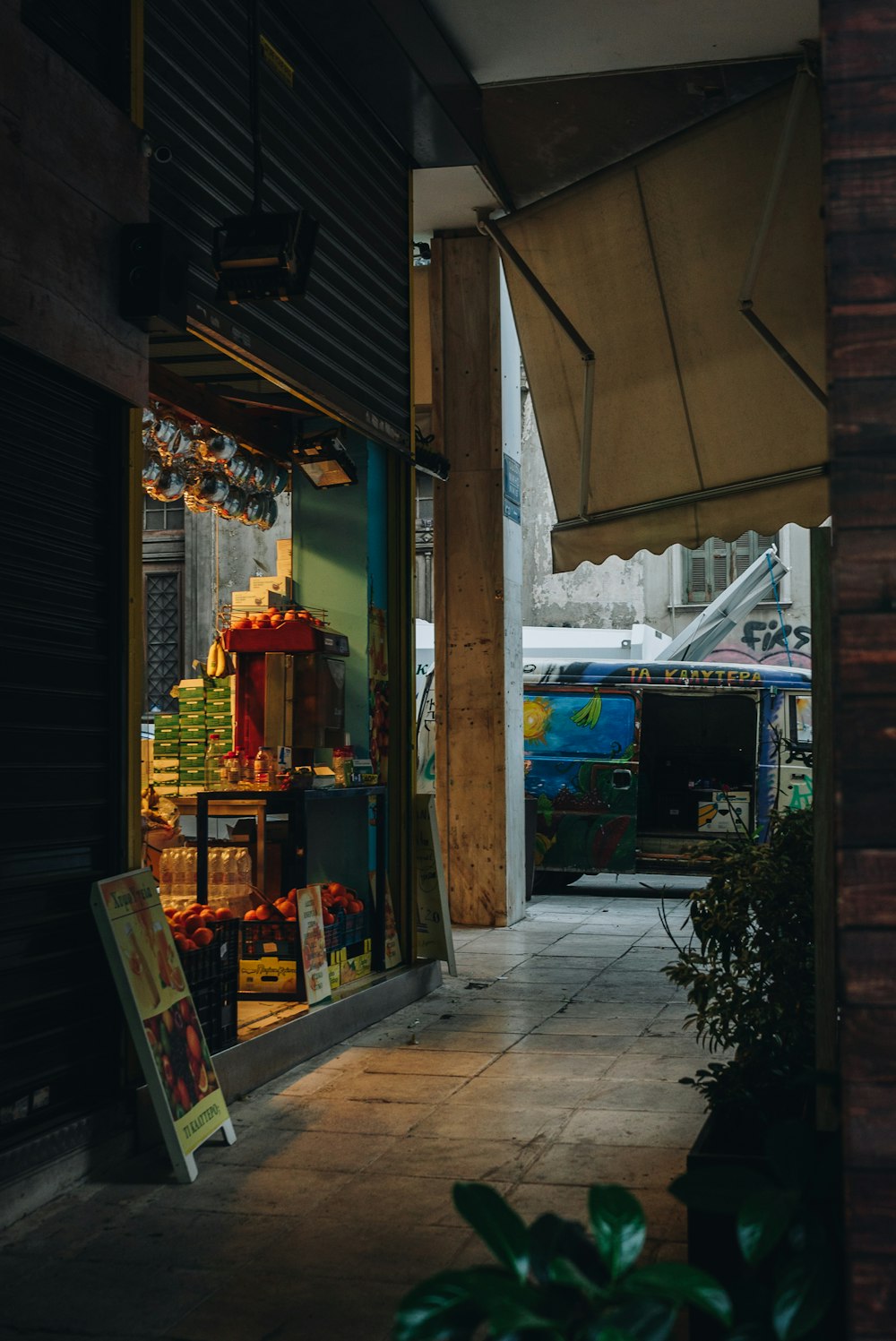 a store inside of a building