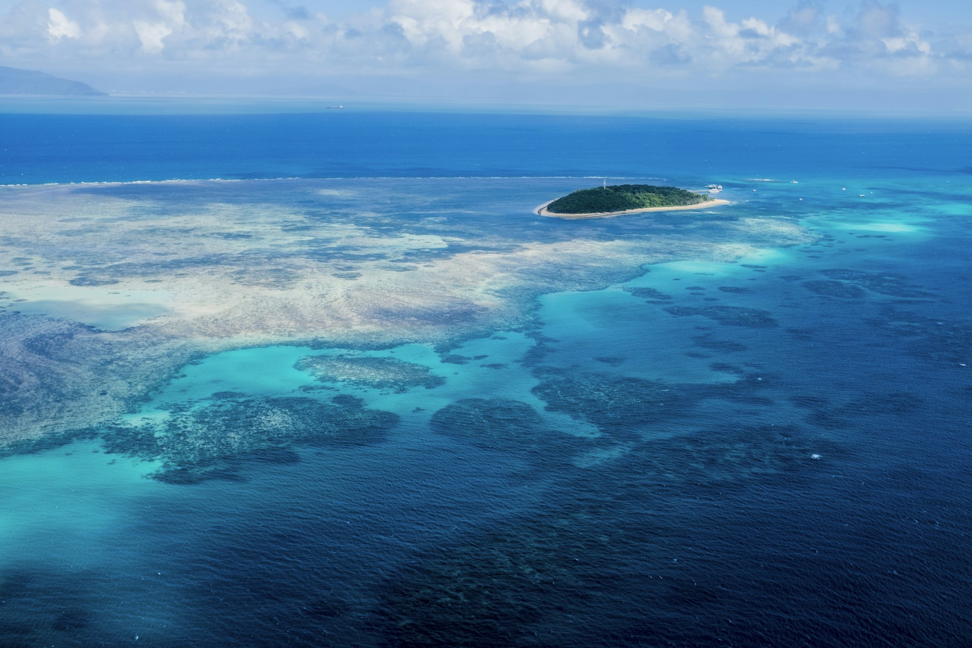 an island in the middle of the ocean