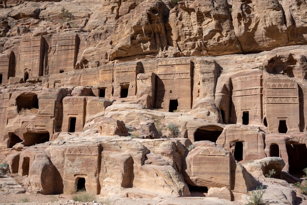 a large group of rock formations in the desert