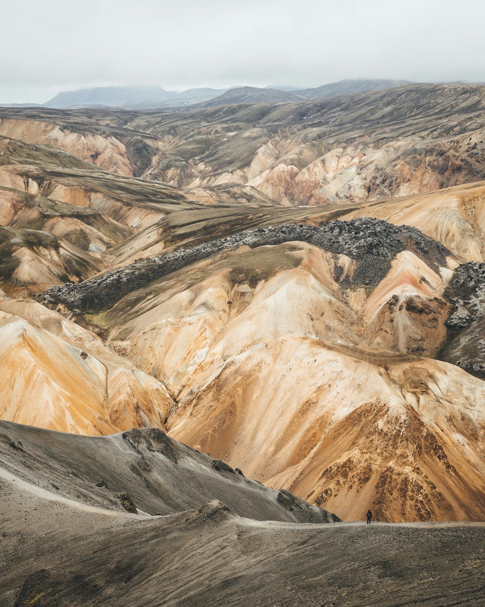 a view of a mountain range from a high point of view