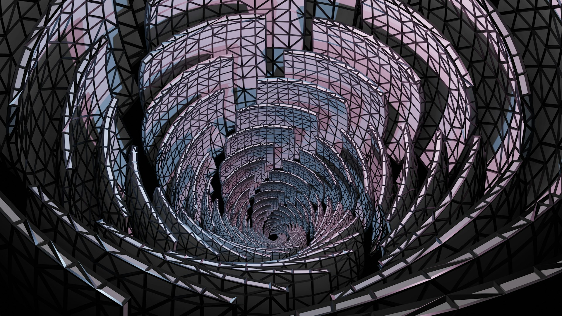 a very large structure with a lot of mirrors on it