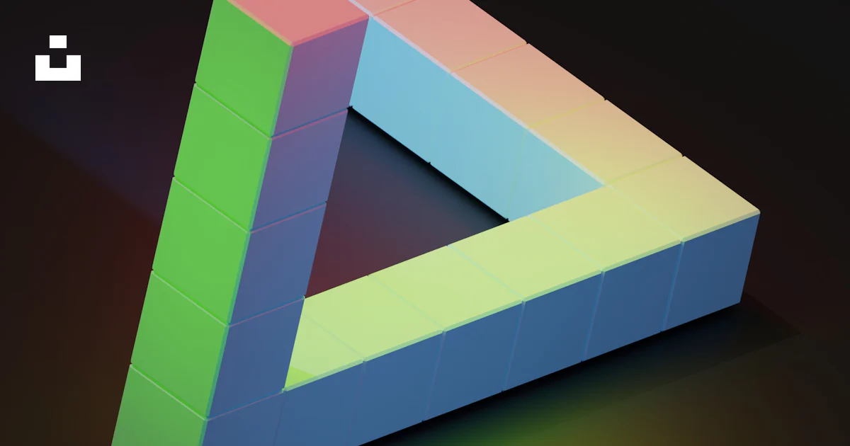 A 3d image of a triangular shaped object photo – Free Background Image ...