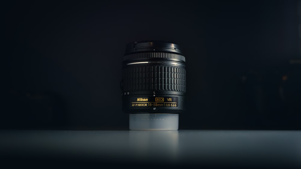 a camera lens sitting on top of a table