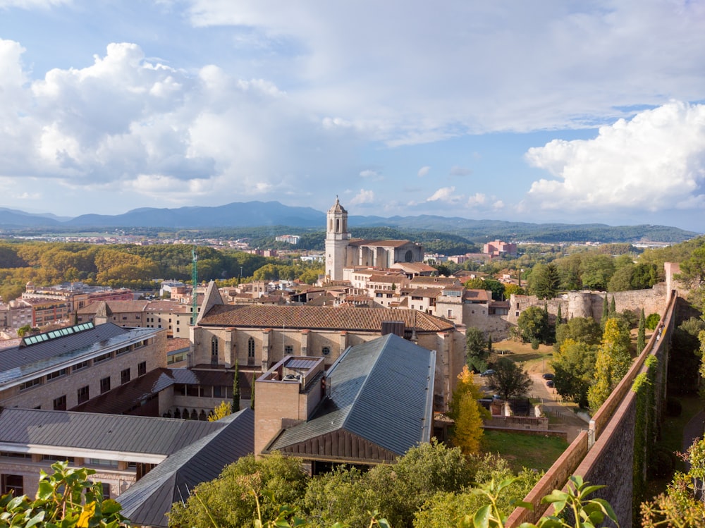 a view of a city from a high point of view