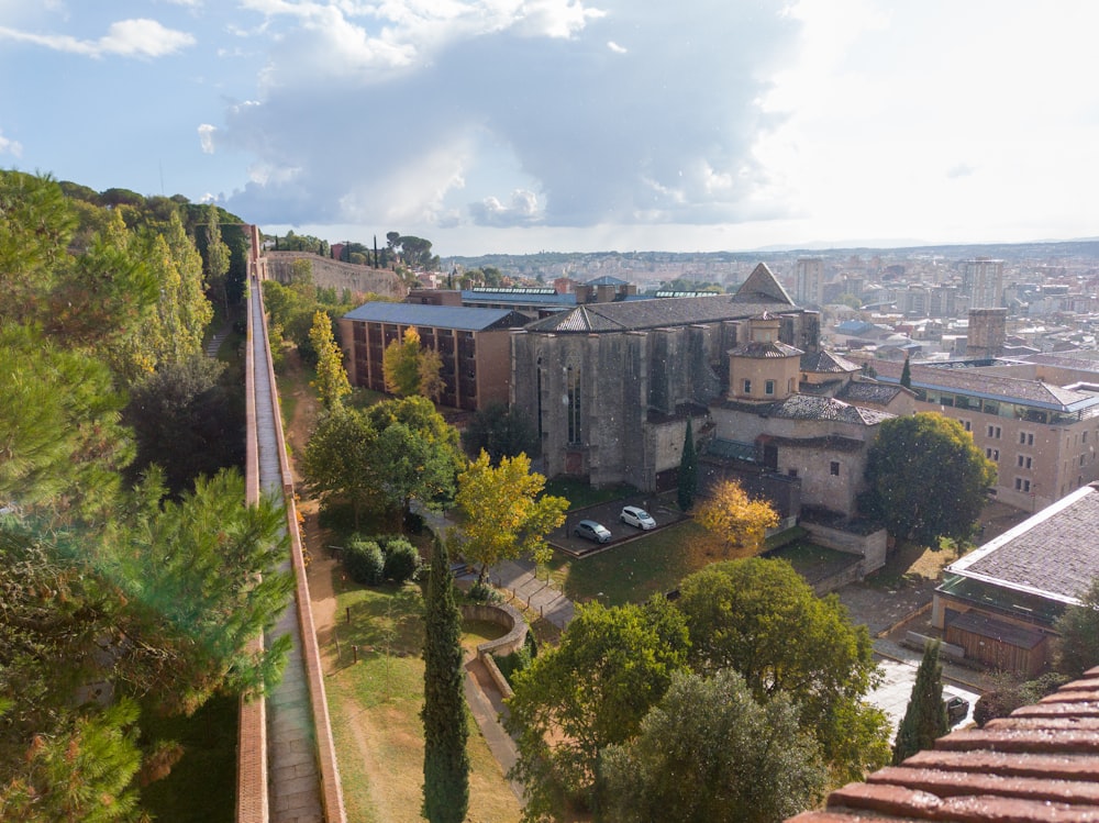 a view of a city from a high point of view