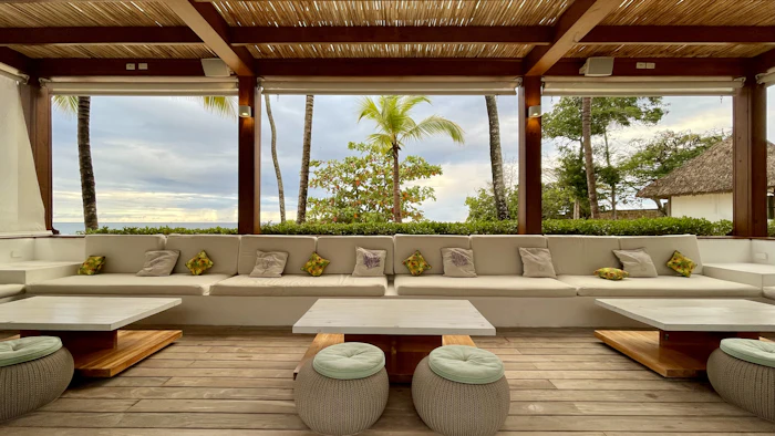 Airy beach-house living room