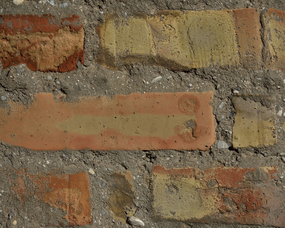 a close up of a brick wall made of bricks