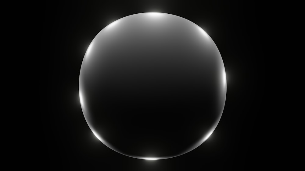 a black and white photo of a sphere