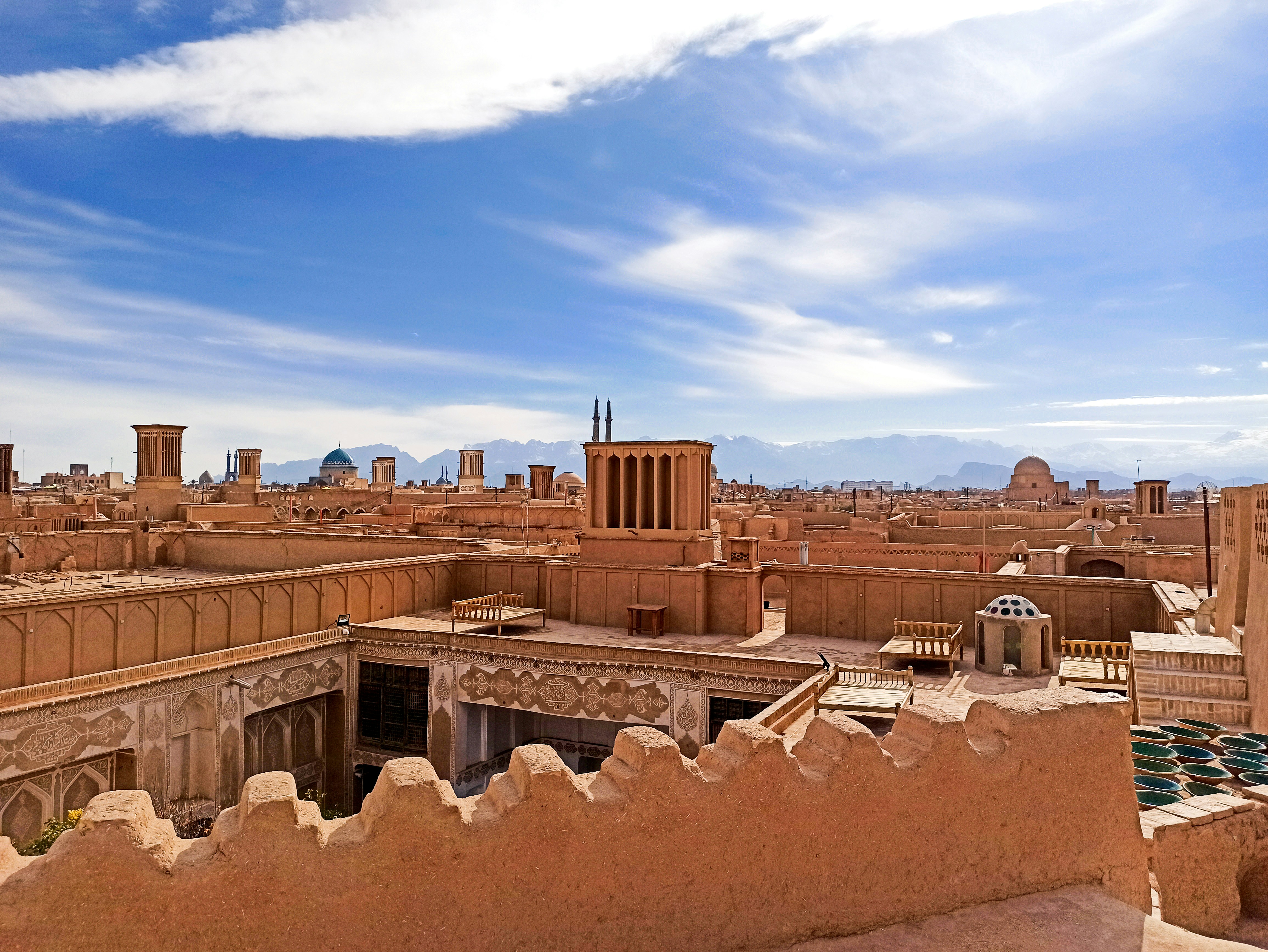 a view of a city with tall buildings