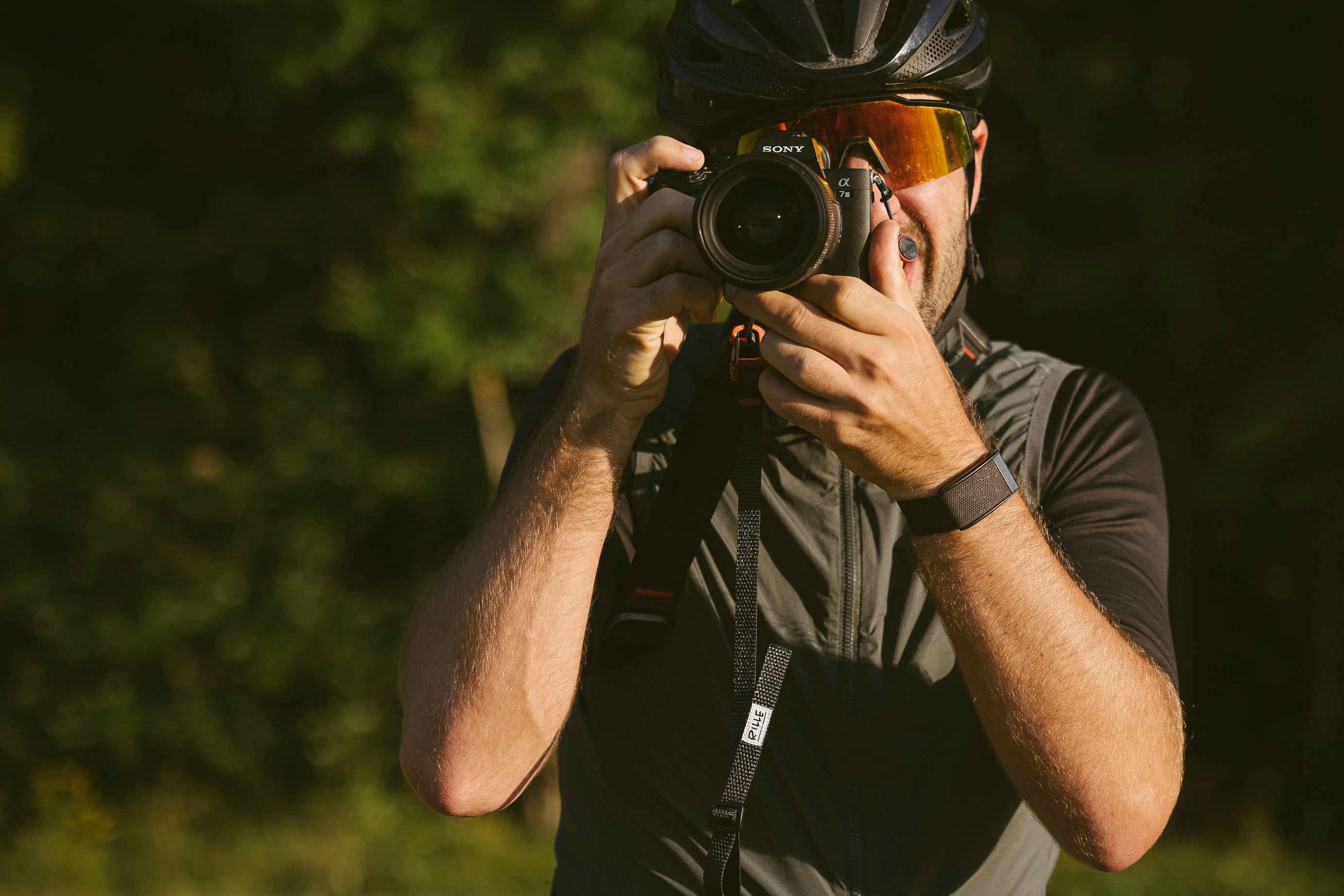 a man taking a picture of himself with a camera
