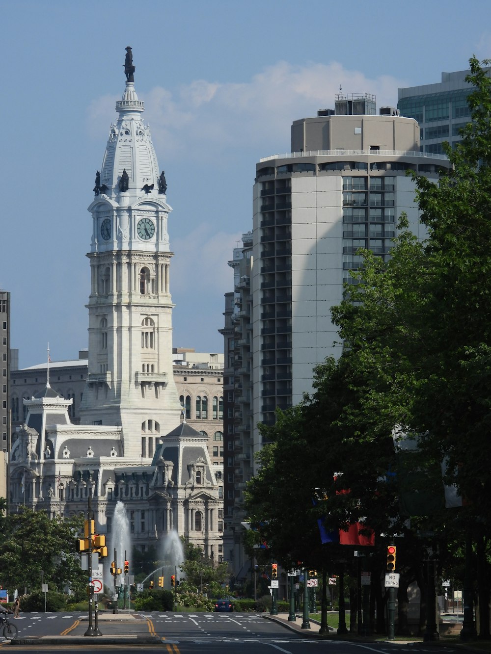 a large building with a clock on the top of it