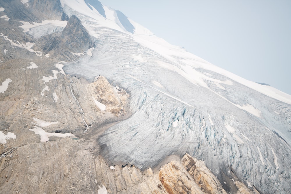 a large mountain covered in lots of snow