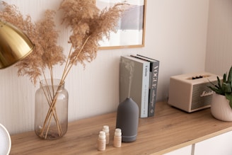 diffuser on wood table