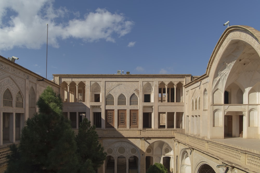 a large building with a clock tower on top of it