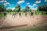 A group of professional team members enjoying a healthy outdoor activity together.