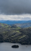 a large body of water surrounded by mountains
