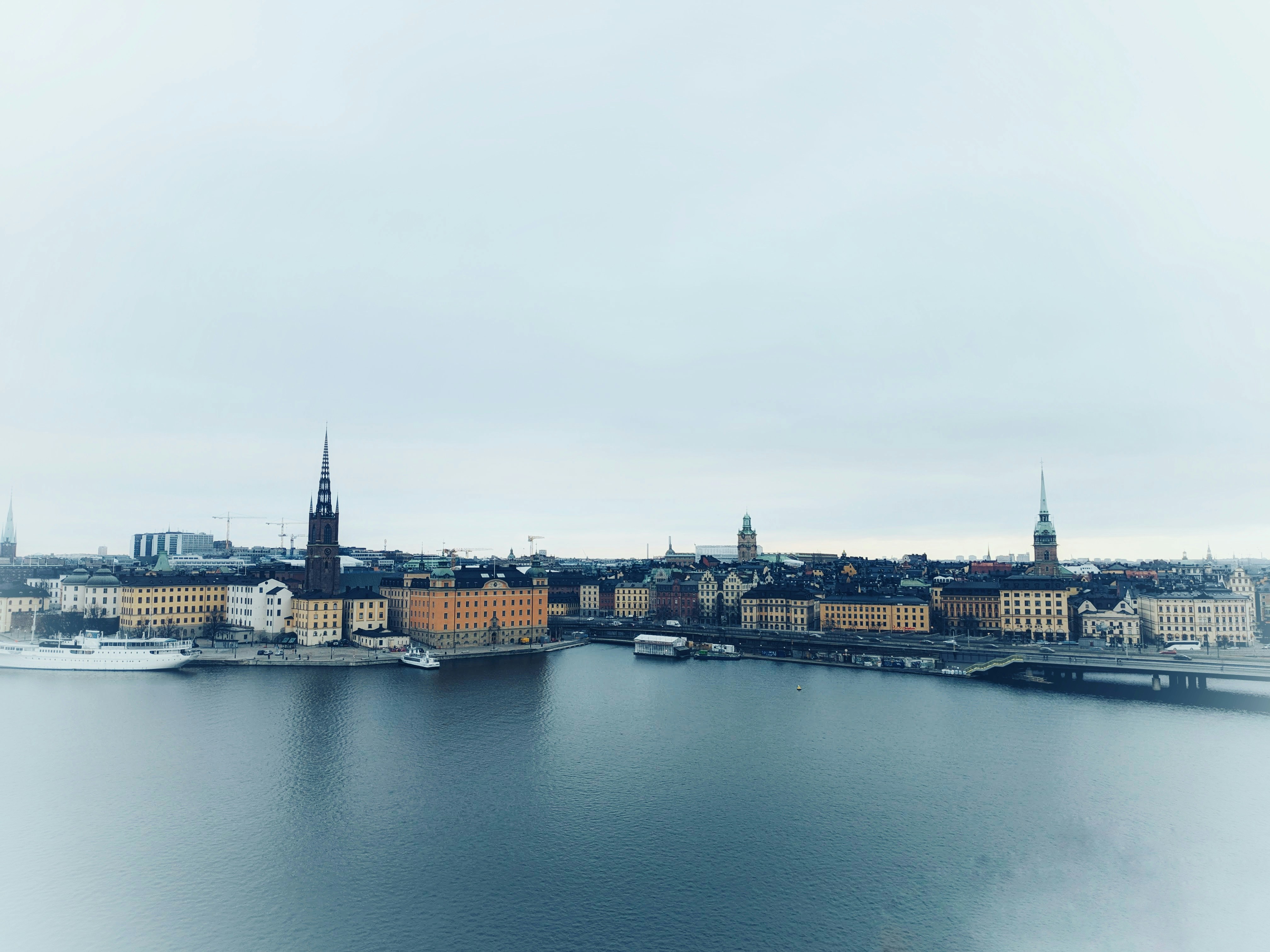 Scenic view of Stockholm cityscape with water and historical buildings
