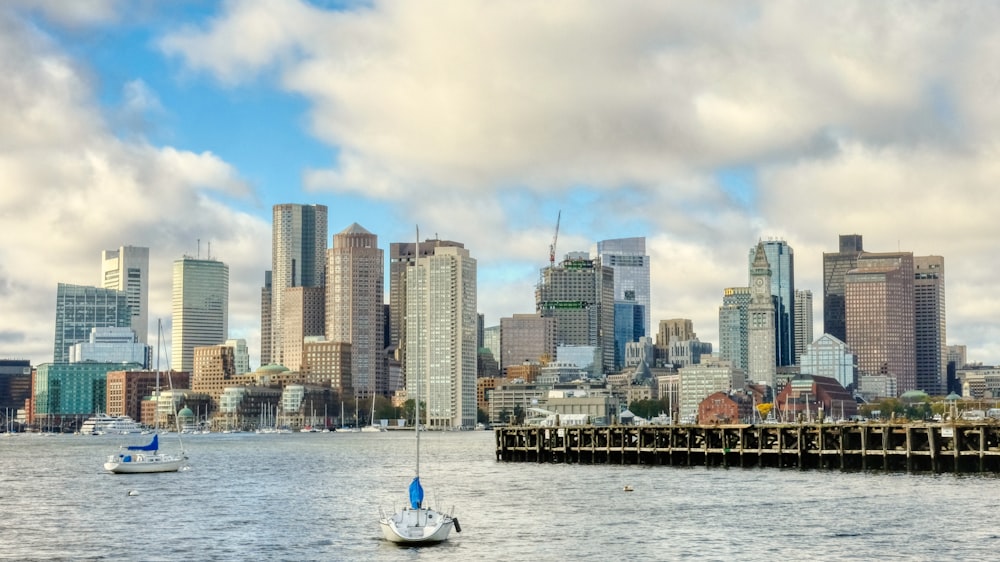 a view of a city from the water