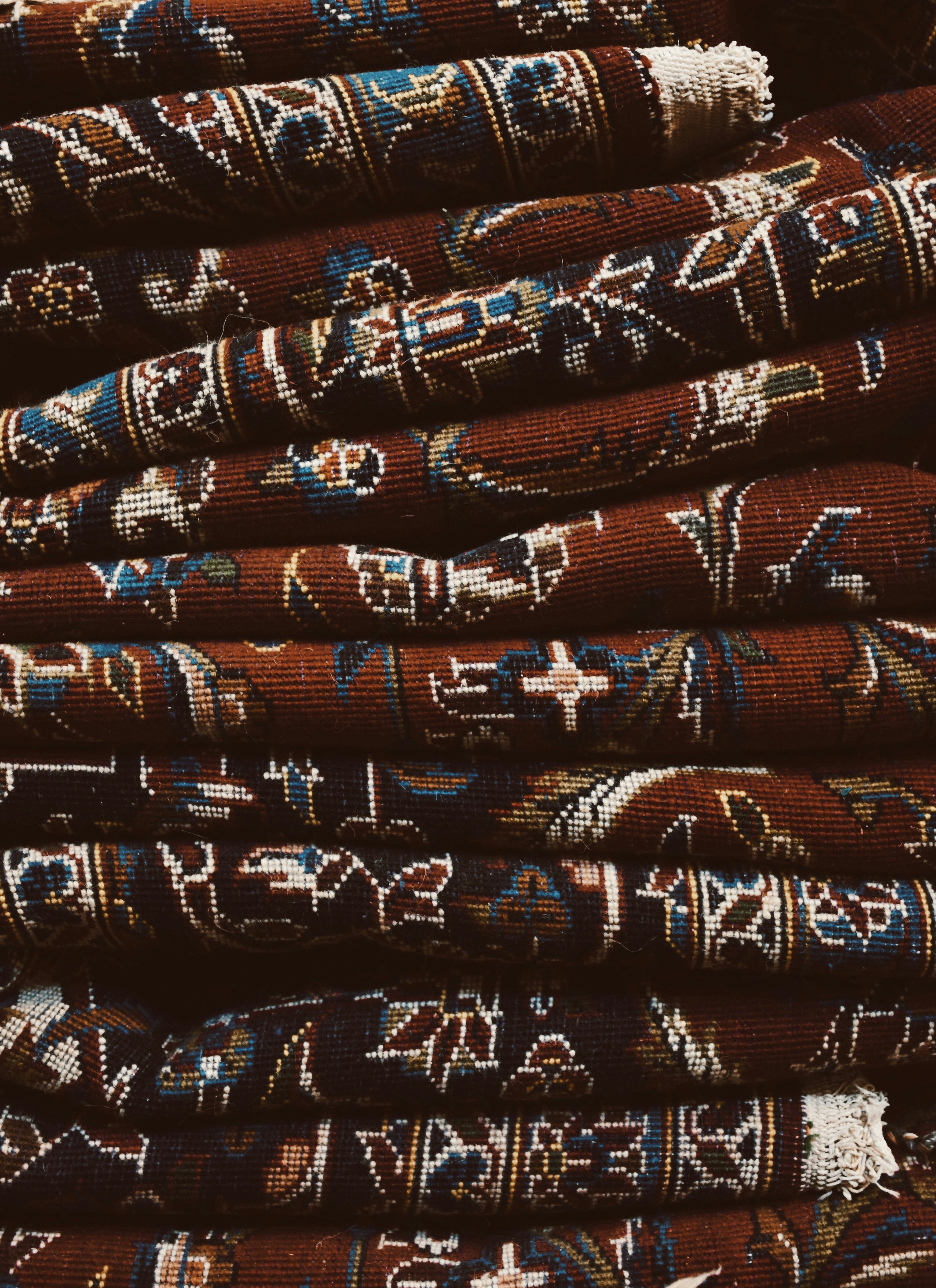 Textiles et motifs bohèmes
