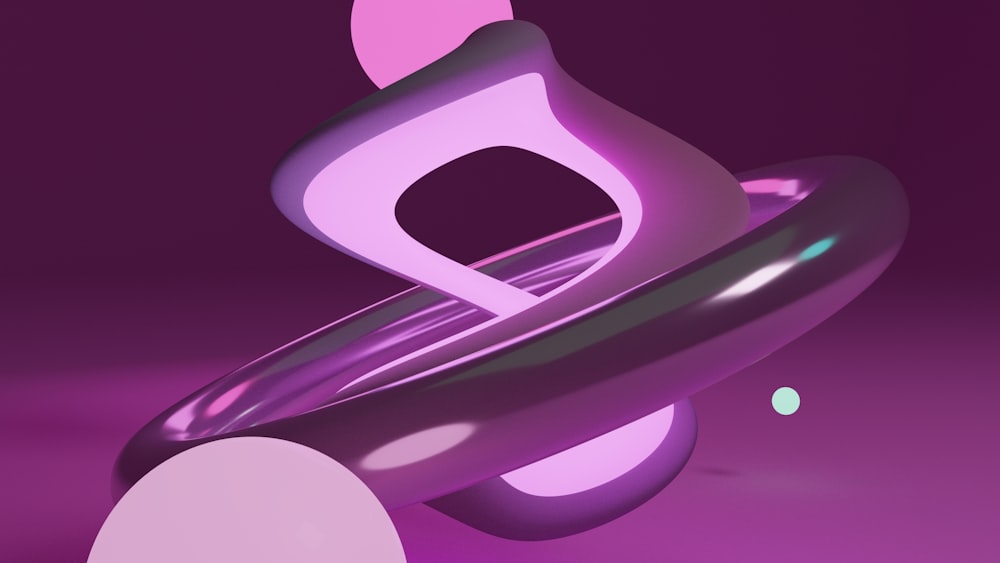 a purple and black object on a purple background