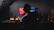 A cozy, dimly lit workspace with glowing tech gadgets and a friendly technician helping a customer.