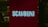 A red illuminated sign with the word 'SCAVOLINI' in bold white letters is positioned in front of what appears to be an interior setting, possibly a showroom or store. The background is dark, with some indistinct details, suggesting a dimly lit environment.