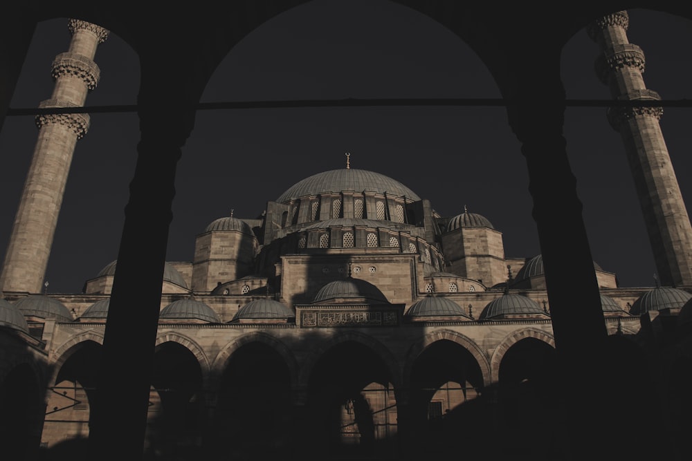 a large building with arches and arches around it