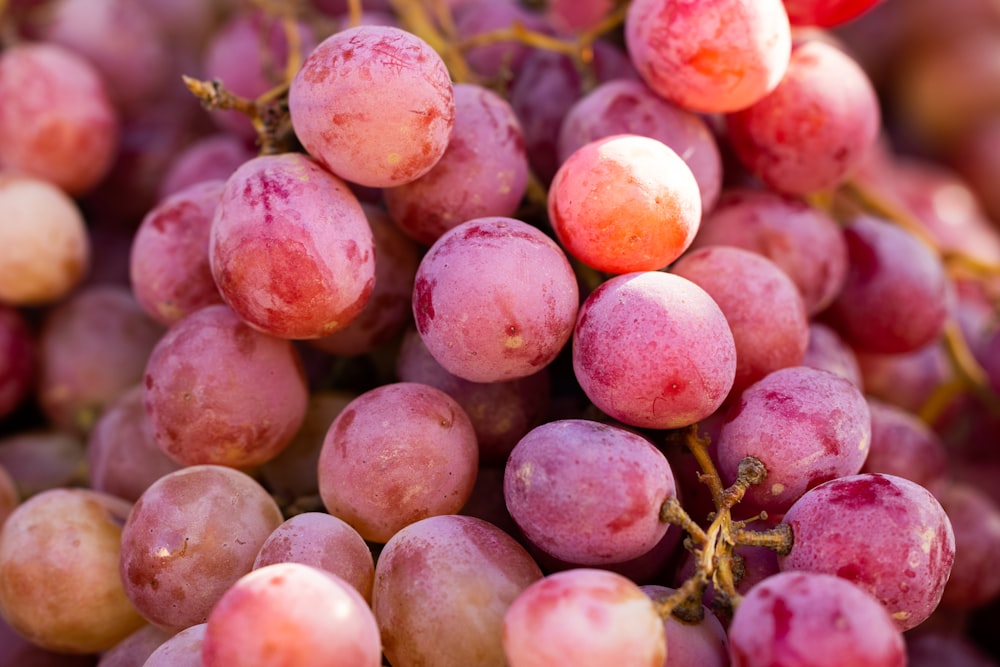 a bunch of grapes that are sitting on a table