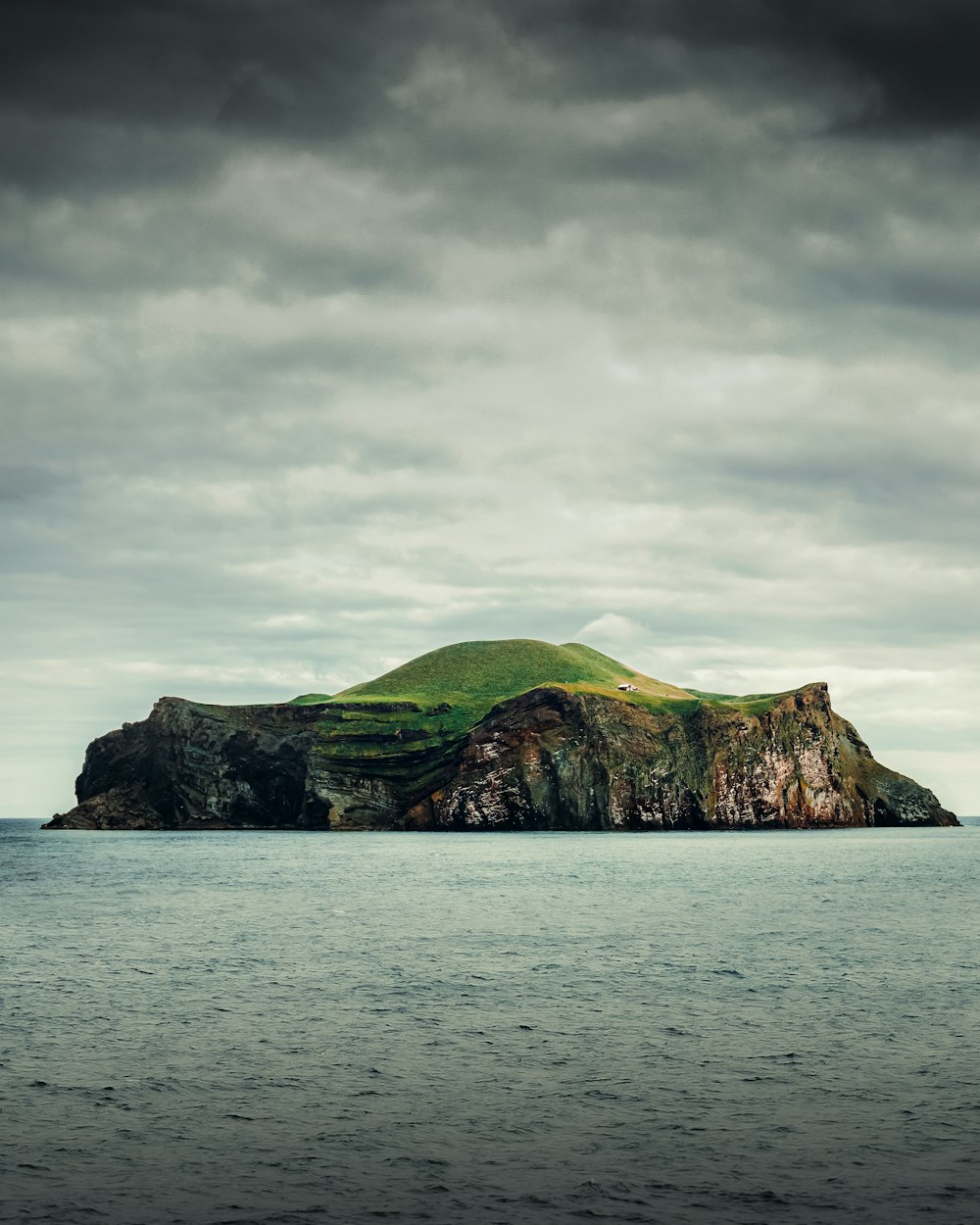 a small island in the middle of a body of water