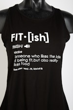 a black tank top with a poem written on it