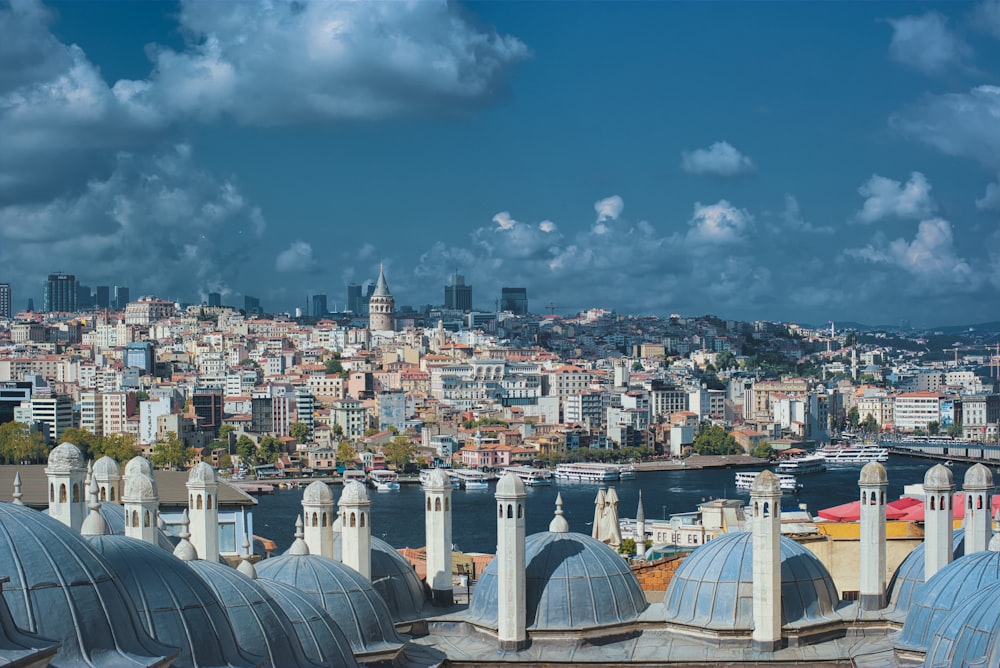 a view of a city with a lot of tall buildings