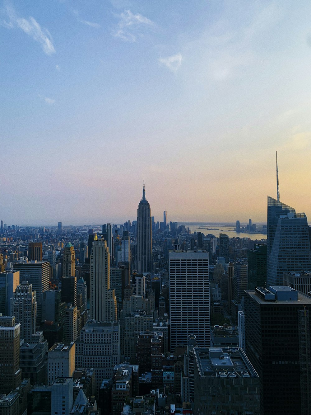 a view of a city from the top of a building