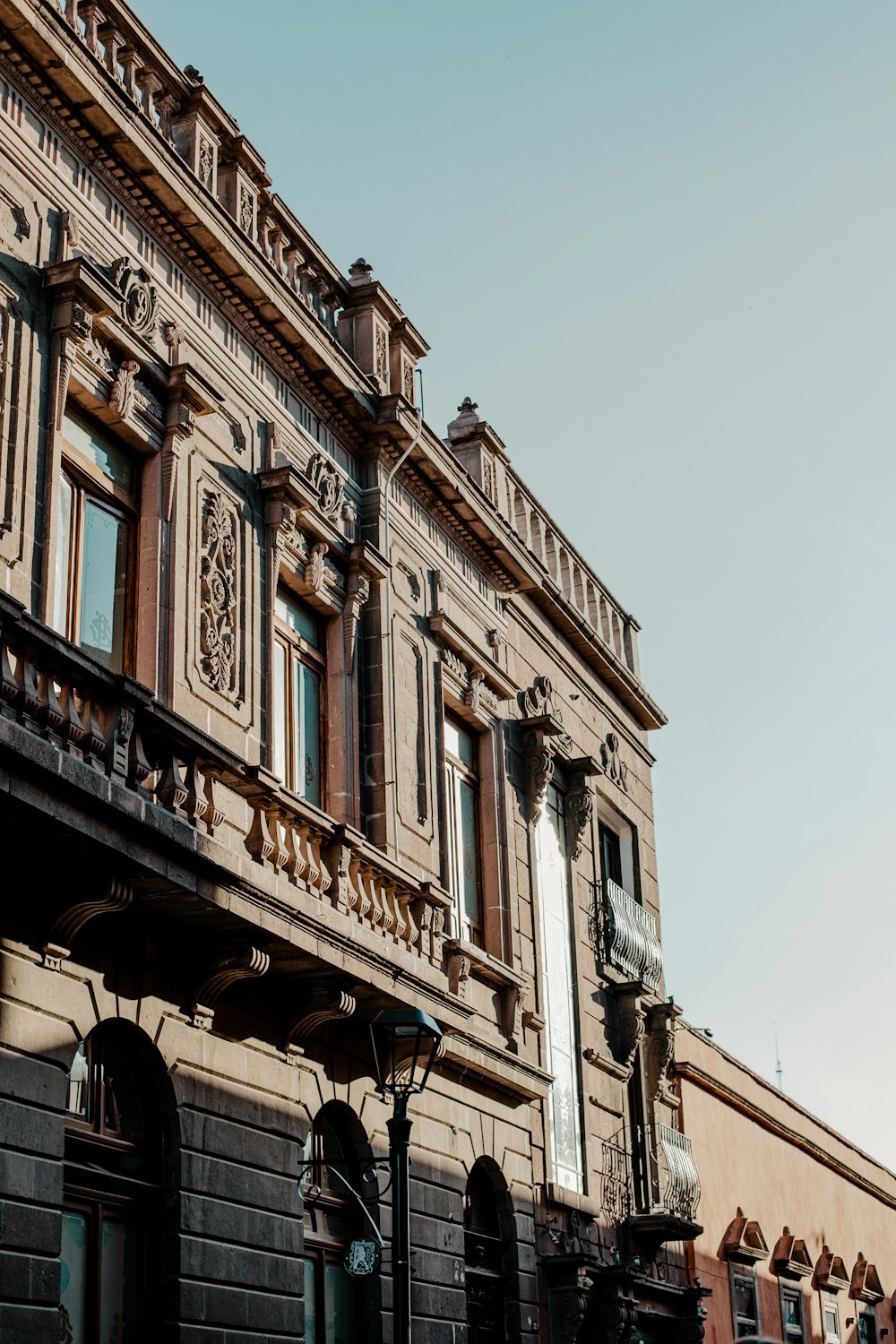 a building with a clock on the front of it