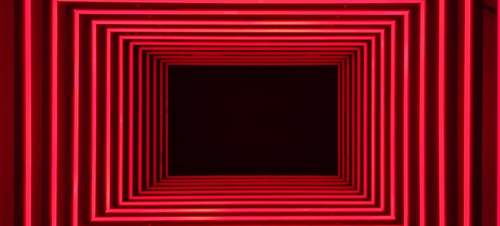 a red square in the middle of a room