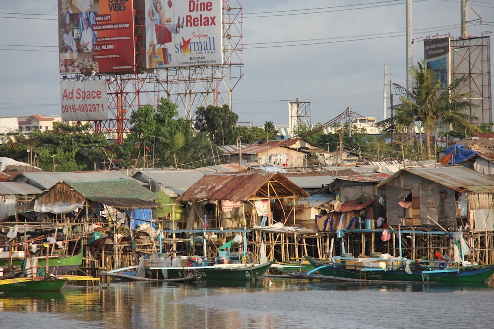 a bunch of boats that are sitting in the water