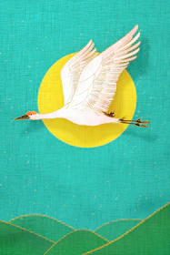 A serene website layout featuring the Tai Chi diagram intertwined with a red-crowned crane and pine tree motifs.