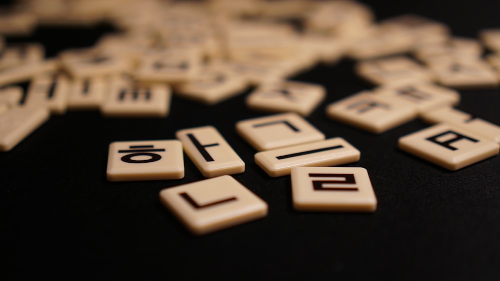 a close up of a number of letters on a table