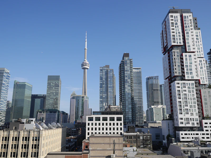 The Toronto skyline in Ontario, Canada
