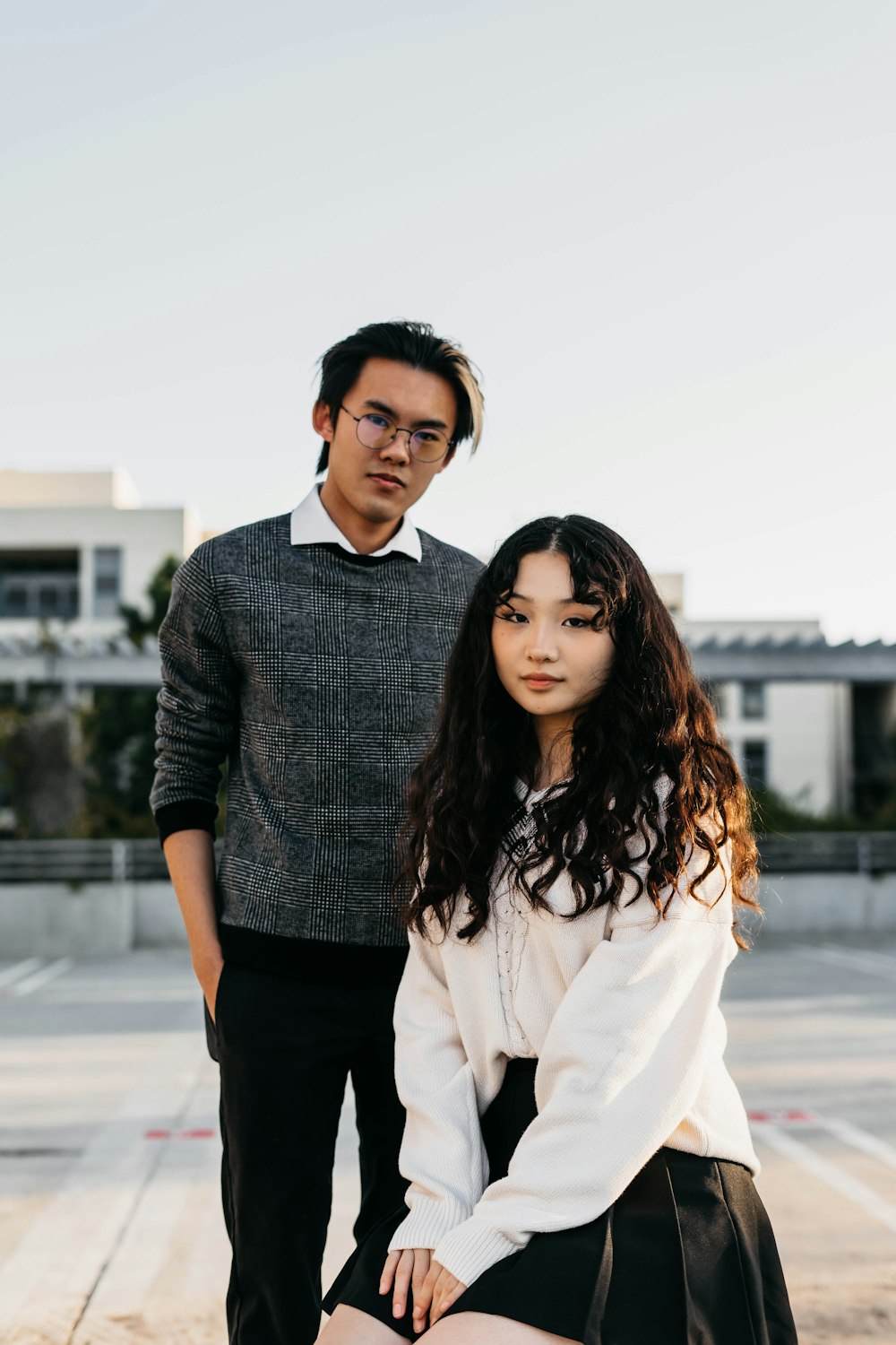 a man and a woman posing for a picture