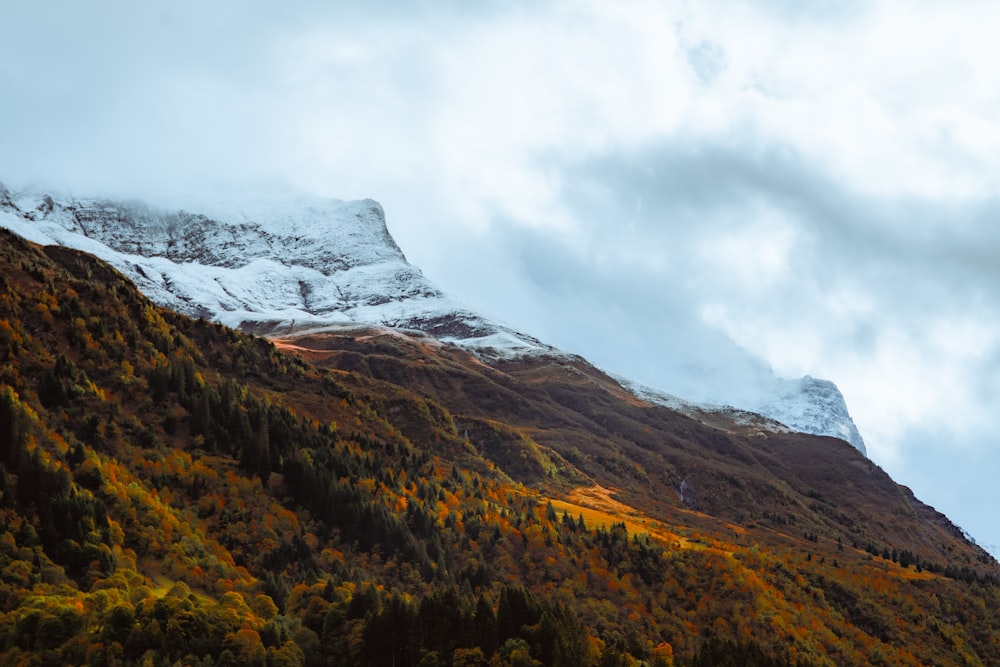 a snow covered mountain