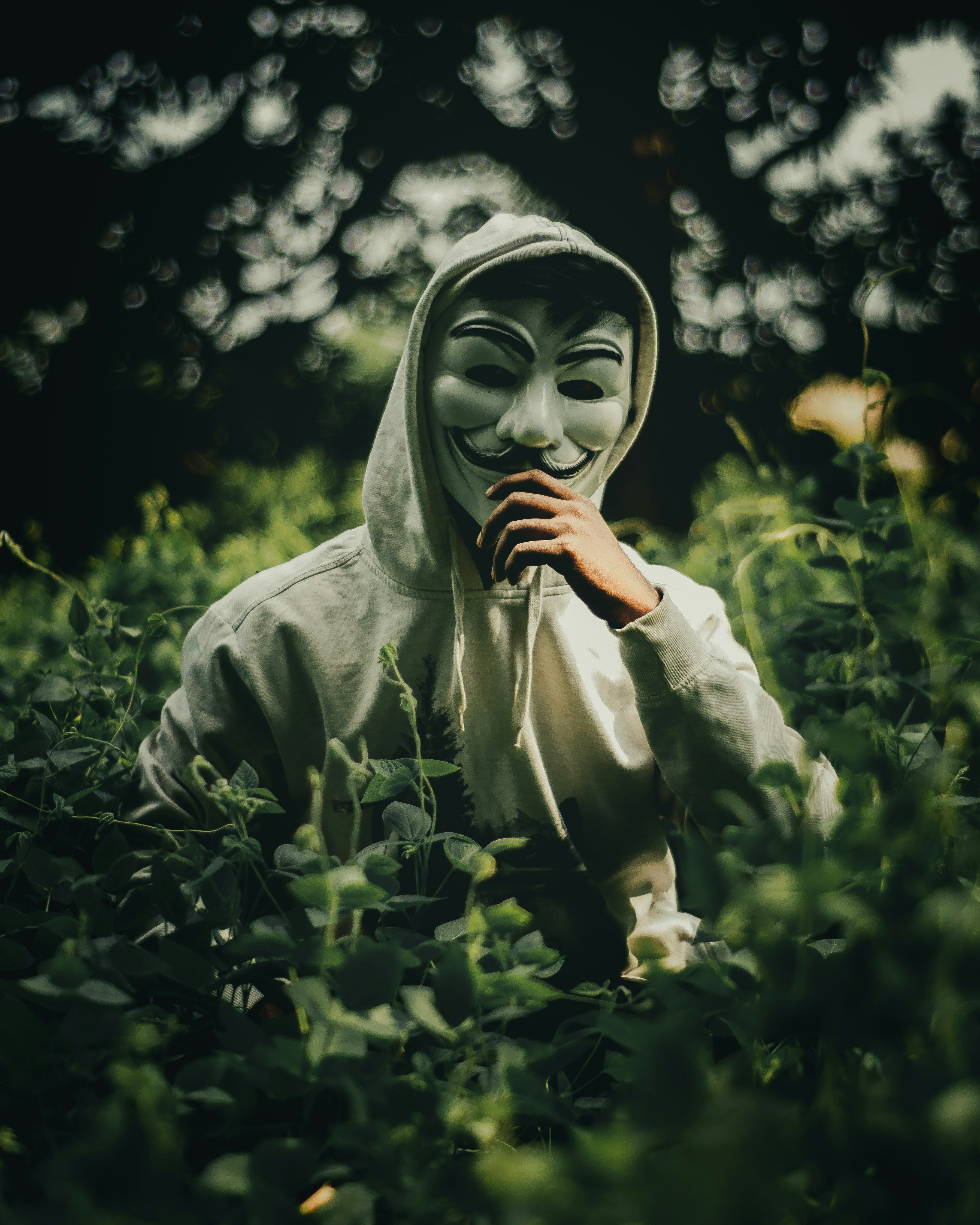 Moody anonymous portrait