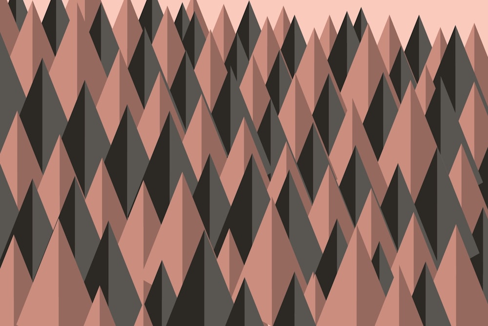 a pink and black abstract background with triangles