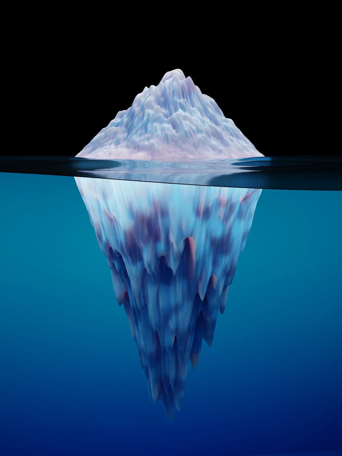 Iceberg floating in polar waters