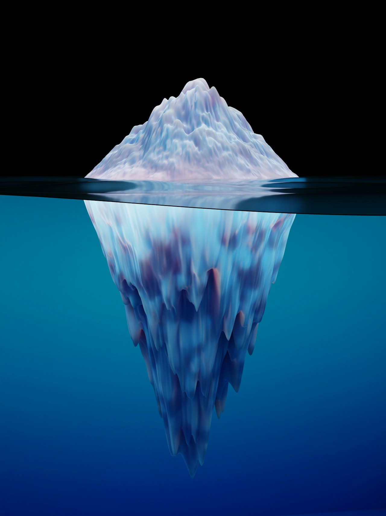 Large iceberg in the North Atlantic - melting ice triggers AMOC