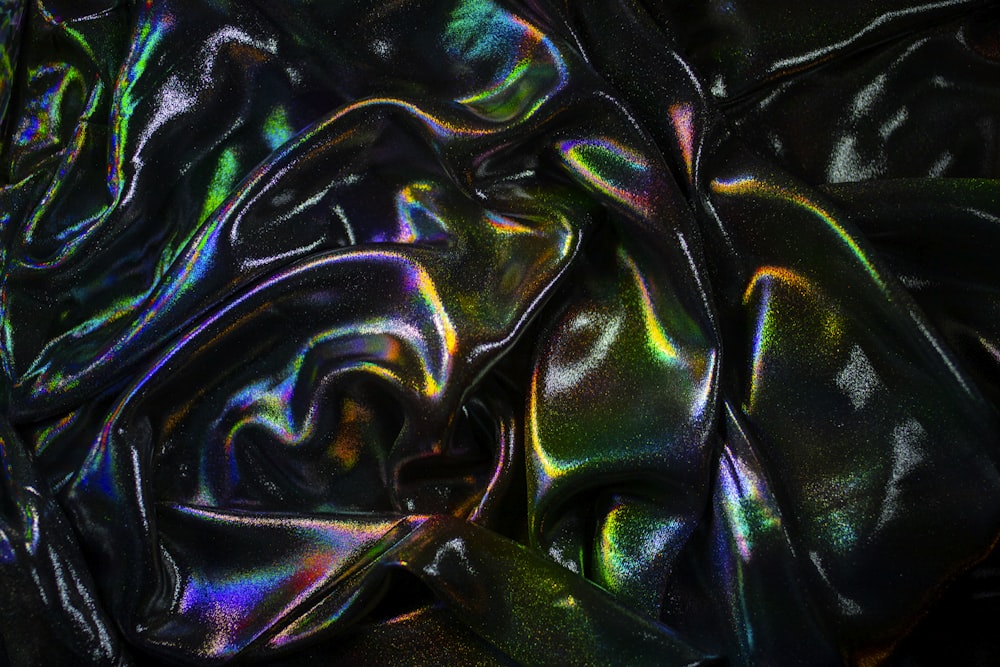 a close up view of a shiny material