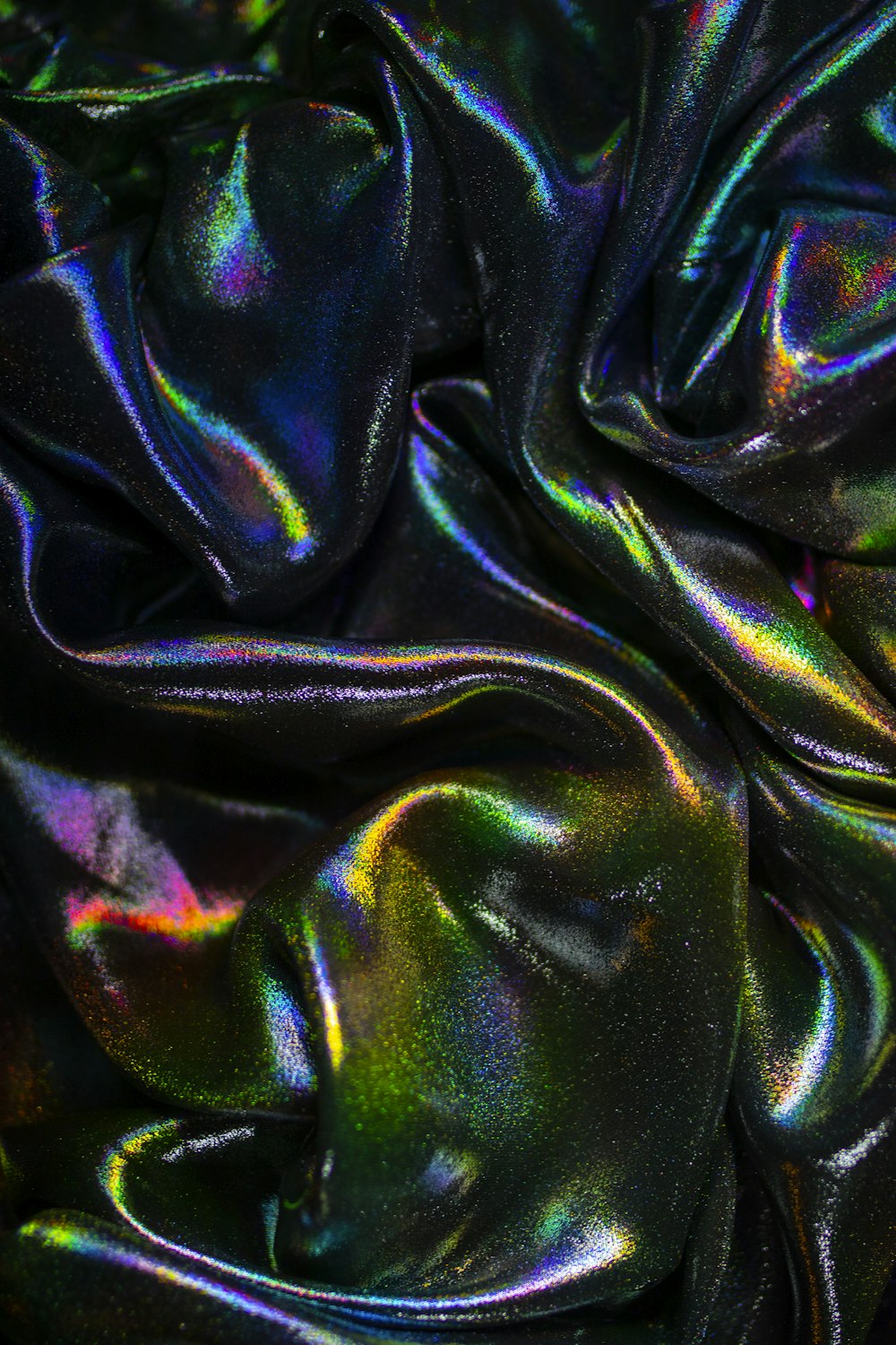 a close up view of a shiny material